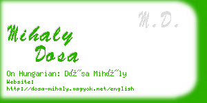 mihaly dosa business card
